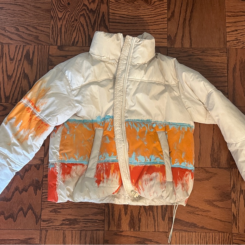 Hand painted puff jacket - Picture 2 of 4